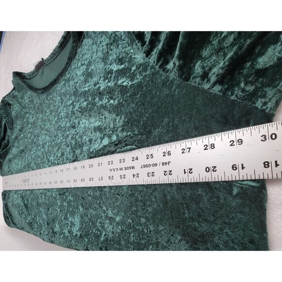 Vintage Brett Alixander Womens Green Crushed Velvet Oversized Tunic Art To Wear - Picture 5 of 7